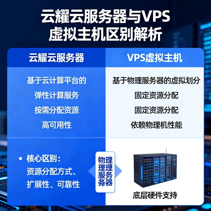 什么是云耀云服务器?服务器vps虚拟主机区别 什么是云耀云服务器?服务器vps虚拟主机区别