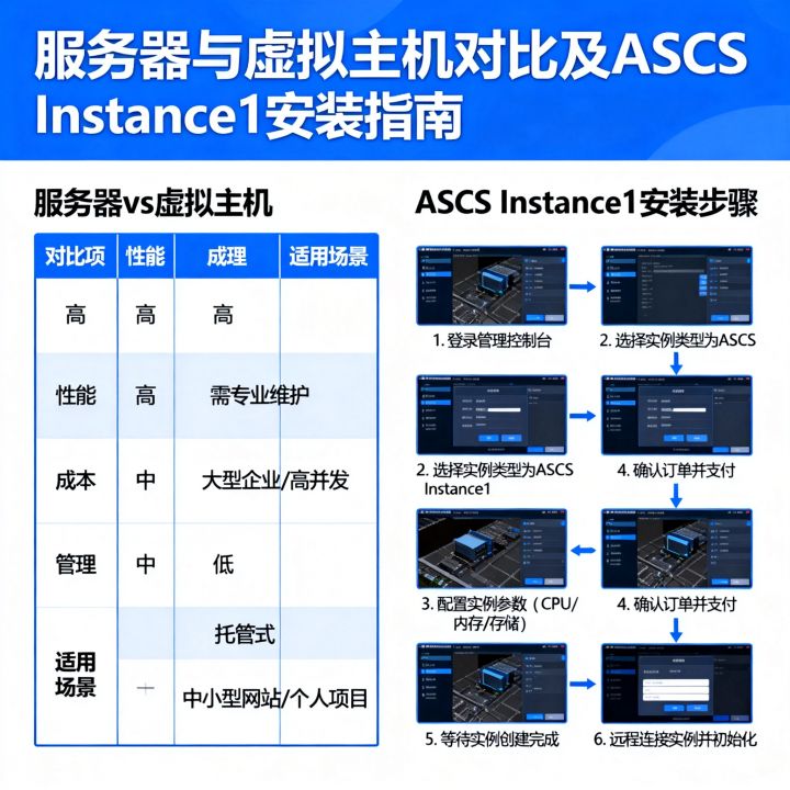 服务器好还是虚拟主机好？，安装ASCS Instance1的具体步骤是什么？