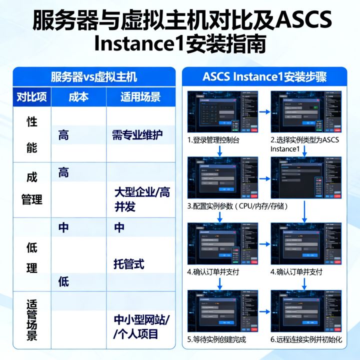 服务器好还是虚拟主机好？，安装ASCS Instance1的具体步骤是什么？