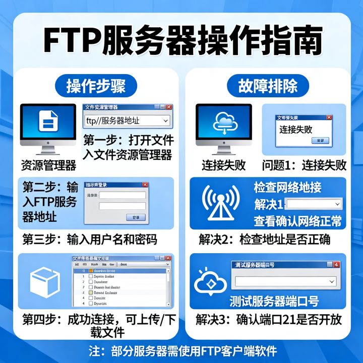 访问FTP服务器怎么操作?FTP服务器连接失败怎么办? 访问FTP服务器怎么操作?FTP服务器连接失败怎么办?