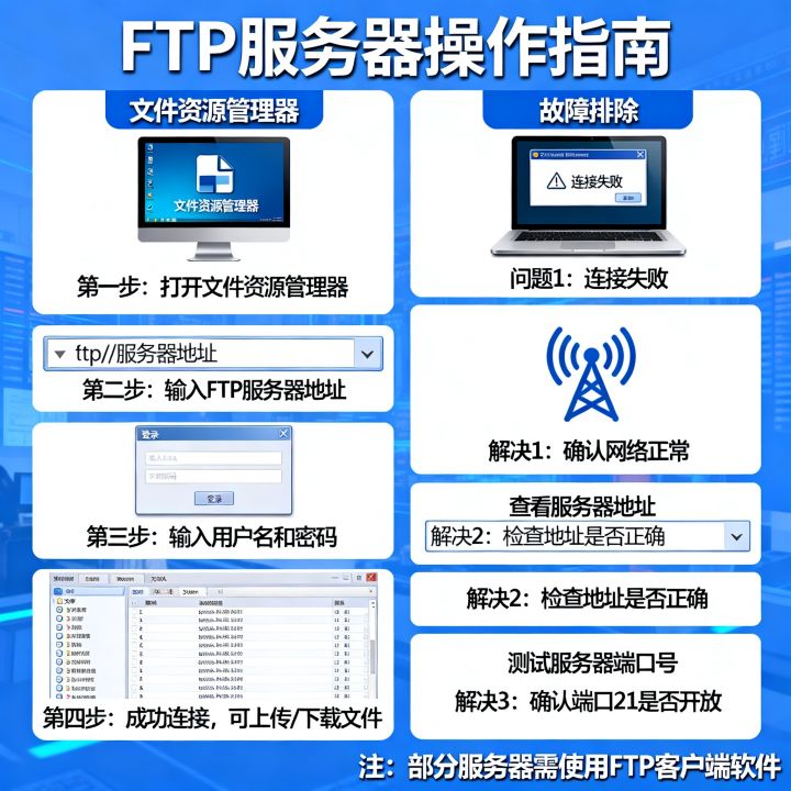 访问FTP服务器怎么操作?FTP服务器连接失败怎么办? 访问FTP服务器怎么操作?FTP服务器连接失败怎么办?