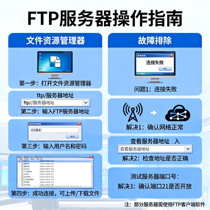 访问FTP服务器怎么操作?FTP服务器连接失败怎么办? 访问FTP服务器怎么操作?FTP服务器连接失败怎么办?