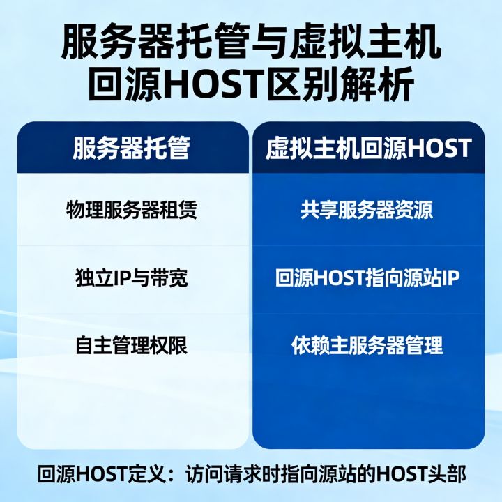 服务器托管与虚拟主机回源HOST有什么区别?,回源HOST是什么意思 服务器托管与虚拟主机回源HOST有什么区别?,回源HOST是什么意思