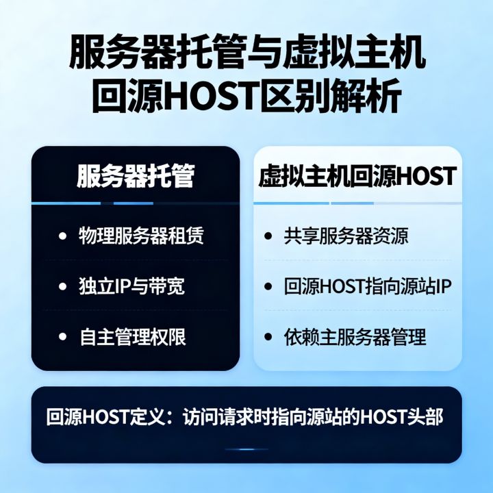 服务器托管与虚拟主机回源HOST有什么区别?,回源HOST是什么意思 服务器托管与虚拟主机回源HOST有什么区别?,回源HOST是什么意思