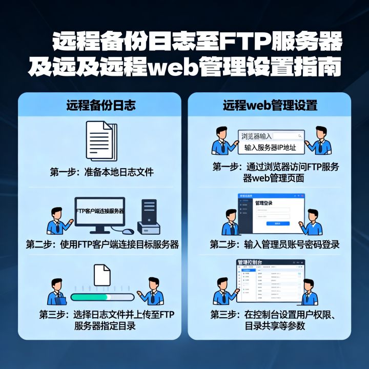 如何远程备份日志至FTP服务器？，FTP服务器远程web管理怎么设置？